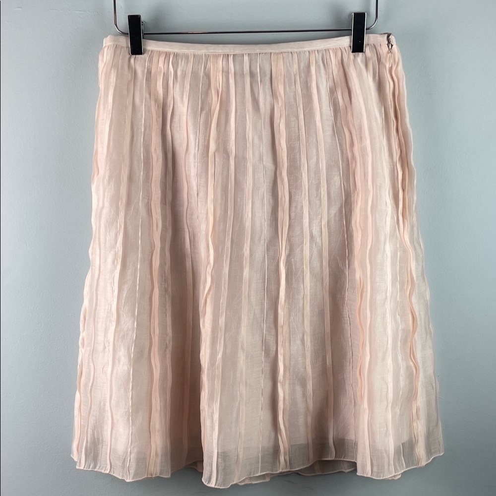 NIC+ZOE Elegant Soft Pink Pleated Skirt Size 12